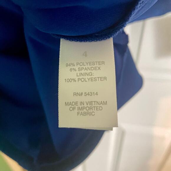 NWT Bisou Bisou Sapphire Blue Sleeveless Tank Sheath Dress Women's Size 4 - Picture 6 of 9